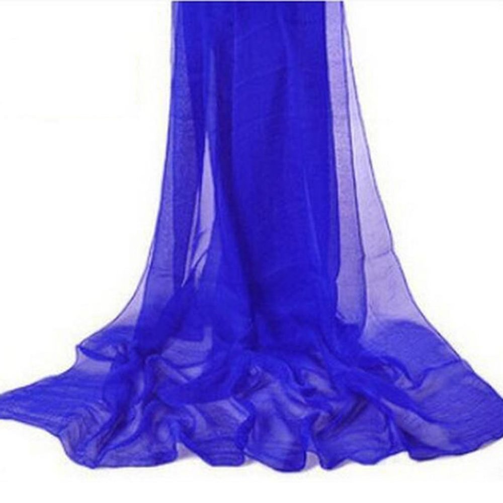 Blue Crinkle Scarf face / bathing suit cover
